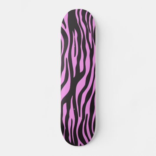 Zebra Print, Zebra Stripes, Roze Zebra, Oerwoud Skateboard (Voorkant)