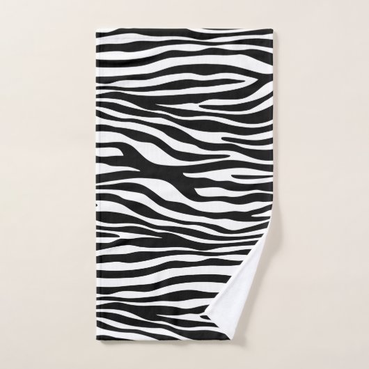 Zebra Print, Zebra Stripes, zwart en wit Bad Handdoek (Handdoek)
