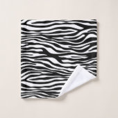Zebra Print, Zebra Stripes, zwart en wit Bad Handdoek (Wasdoekje)