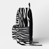 Zebra Print, Zebra Stripes, zwart en wit Bedrukte Rugzak (Rechts)