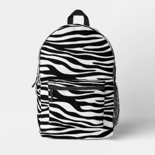 Zebra Print, Zebra Stripes, zwart en wit Bedrukte Rugzak