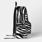 Zebra Print, Zebra Stripes, zwart en wit Bedrukte Rugzak (Links)