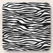 Zebra Print, Zebra Stripes, zwart en wit Bier Onderzetter (Voorkant)