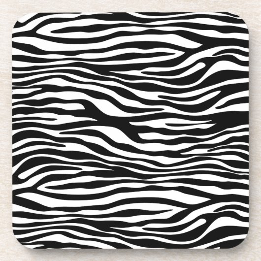 Zebra Print, Zebra Stripes, zwart en wit Bier Onderzetter (Voorkant)
