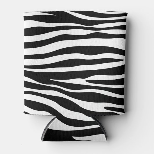 Zebra Print, Zebra Stripes, zwart en wit Blikjeskoeler (Voorkant)