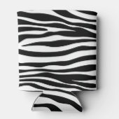Zebra Print, Zebra Stripes, zwart en wit Blikjeskoeler (Achterkant)