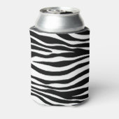 Zebra Print, Zebra Stripes, zwart en wit Blikjeskoeler (Blikje Achterkant)