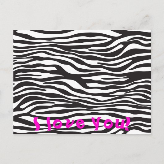 Zebra Print, Zebra Stripes, zwart en wit Briefkaart (Voorkant)