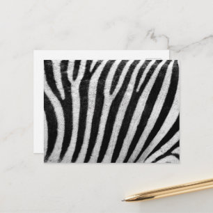 Zebra Print, Zebra Stripes, zwart en wit Briefkaart