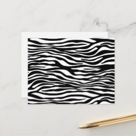 Zebra Print, Zebra Stripes, zwart en wit Briefkaart