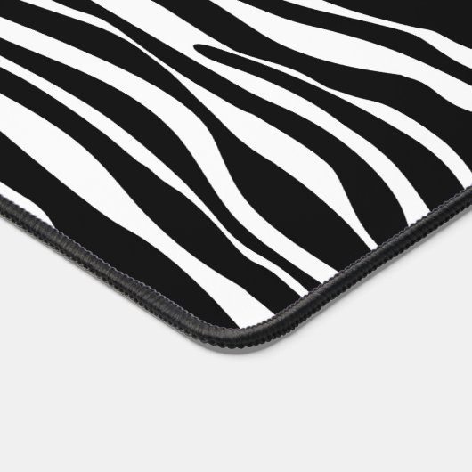 Zebra Print, Zebra Stripes, zwart en wit Bureaumat (Hoek)