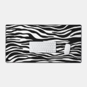 Zebra Print, Zebra Stripes, zwart en wit Bureaumat (Keyboard & Muis)