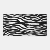 Zebra Print, Zebra Stripes, zwart en wit Bureaumat (Voorkant)