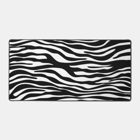 Zebra Print, Zebra Stripes, zwart en wit Bureaumat (Voorkant)