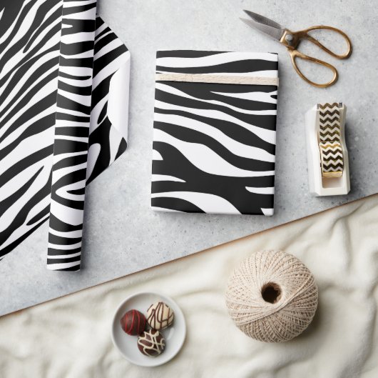 Zebra Print, Zebra Stripes, zwart en wit Cadeaupapier (Crafts)