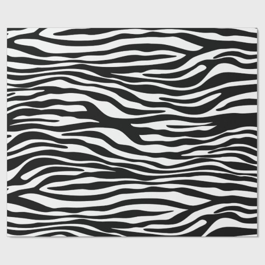 Zebra Print, Zebra Stripes, zwart en wit Cadeaupapier (Vlak)