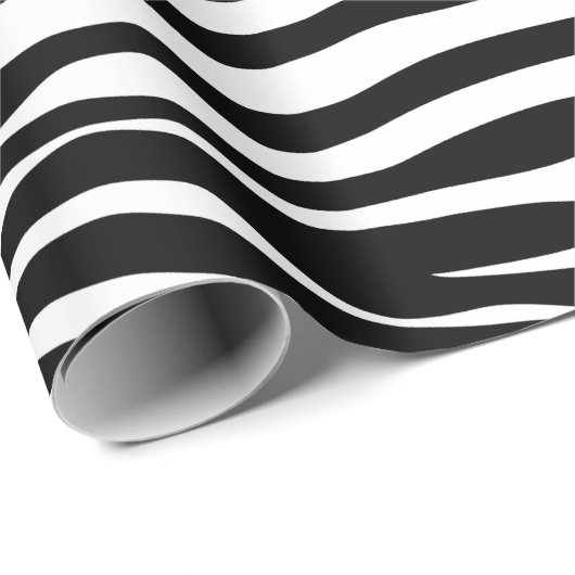 Zebra Print, Zebra Stripes, zwart en wit Cadeaupapier (Rol Hoek)