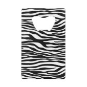 Zebra Print, Zebra Stripes, zwart en wit Creditkaart Flessenopener (Voorkant)