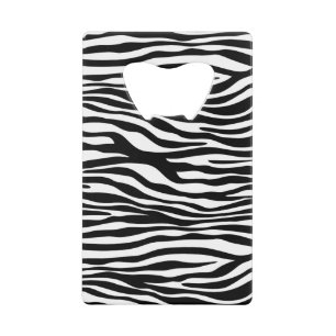 Zebra Print, Zebra Stripes, zwart en wit Creditkaart Flessenopener