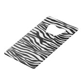 Zebra Print, Zebra Stripes, zwart en wit Creditkaart Flessenopener (Achterkant Gekanteld)