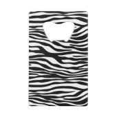 Zebra Print, Zebra Stripes, zwart en wit Creditkaart Flessenopener (Achterkant)