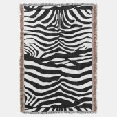 Zebra Print, Zebra Stripes, zwart en wit Deken (Voorkant Verticaal)
