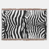 Zebra Print, Zebra Stripes, zwart en wit Deken (Voorkant)