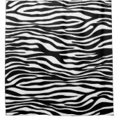 Zebra Print, Zebra Stripes, zwart en wit Douchegordijn (Voorkant)