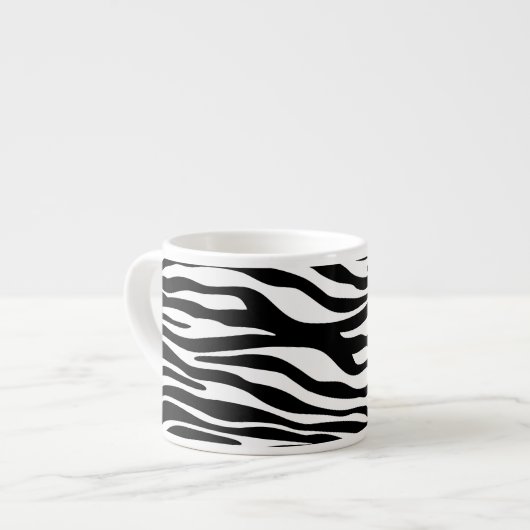 Zebra Print, Zebra Stripes, zwart en wit Espresso Kop (Links)