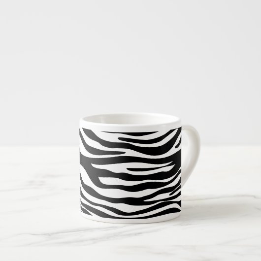 Zebra Print, Zebra Stripes, zwart en wit Espresso Kop (Voorkant rechts)