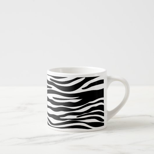 Zebra Print, Zebra Stripes, zwart en wit Espresso Kop (Rechts)