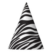 Zebra Print, Zebra Stripes, zwart en wit Feesthoedjes (Links)