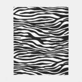 Zebra Print, Zebra Stripes, zwart en wit Fleece Deken (Voorkant)