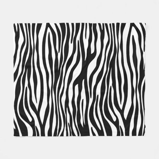 Zebra Print, Zebra Stripes, zwart en wit Fleece Deken (Voorkant (Horizontaal))