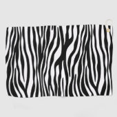 Zebra Print, Zebra Stripes, zwart en wit Golfhanddoek (Horizontaal)