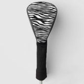 Zebra Print, Zebra Stripes, zwart en wit Golfheadcover (Voorkant)