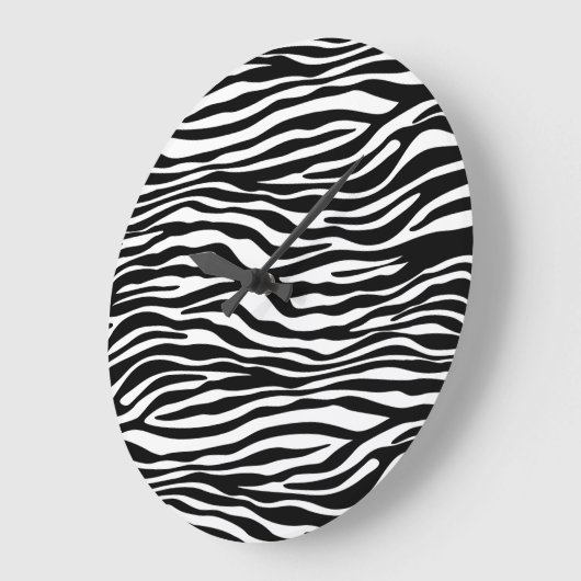 Zebra Print, Zebra Stripes, zwart en wit Grote Klok (Hoek)