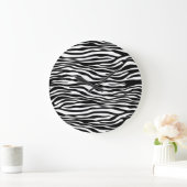 Zebra Print, Zebra Stripes, zwart en wit Grote Klok (Huis)