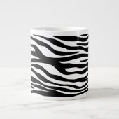 Zebra Print, Zebra Stripes, zwart en wit Grote Koffiekop (Voorkant)