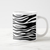 Zebra Print, Zebra Stripes, zwart en wit Grote Koffiekop (Rechts)