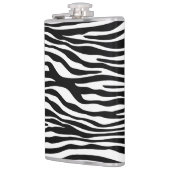 Zebra Print, Zebra Stripes, zwart en wit Heupfles (Links)