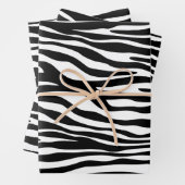 Zebra Print, Zebra Stripes, zwart en wit Inpakpapier Vel (In situ)
