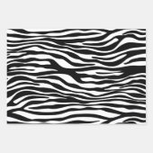 Zebra Print, Zebra Stripes, zwart en wit Inpakpapier Vel (Voorkant 3)