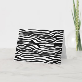 Zebra Print, Zebra Stripes, zwart en wit Kaart