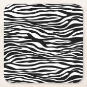 Zebra Print, Zebra Stripes, zwart en wit Kartonnen Onderzetters (Voorkant)
