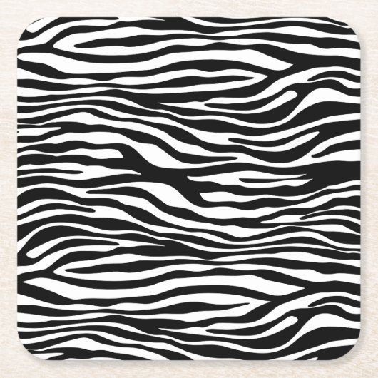 Zebra Print, Zebra Stripes, zwart en wit Kartonnen Onderzetters (Voorkant)