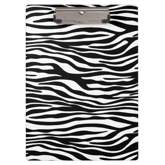 Zebra Print, Zebra Stripes, zwart en wit Klembord (Voorkant)