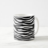 Zebra Print, Zebra Stripes, zwart en wit Koffiemok (Voorkant rechts)