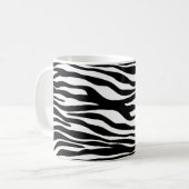 Zebra Print, Zebra Stripes, zwart en wit Koffiemok (Voorkant links)