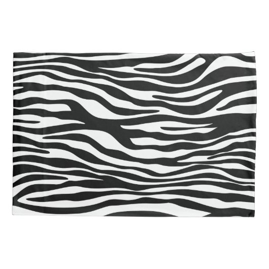 Zebra Print, Zebra Stripes, zwart en wit Kussensloop (Achterkant)